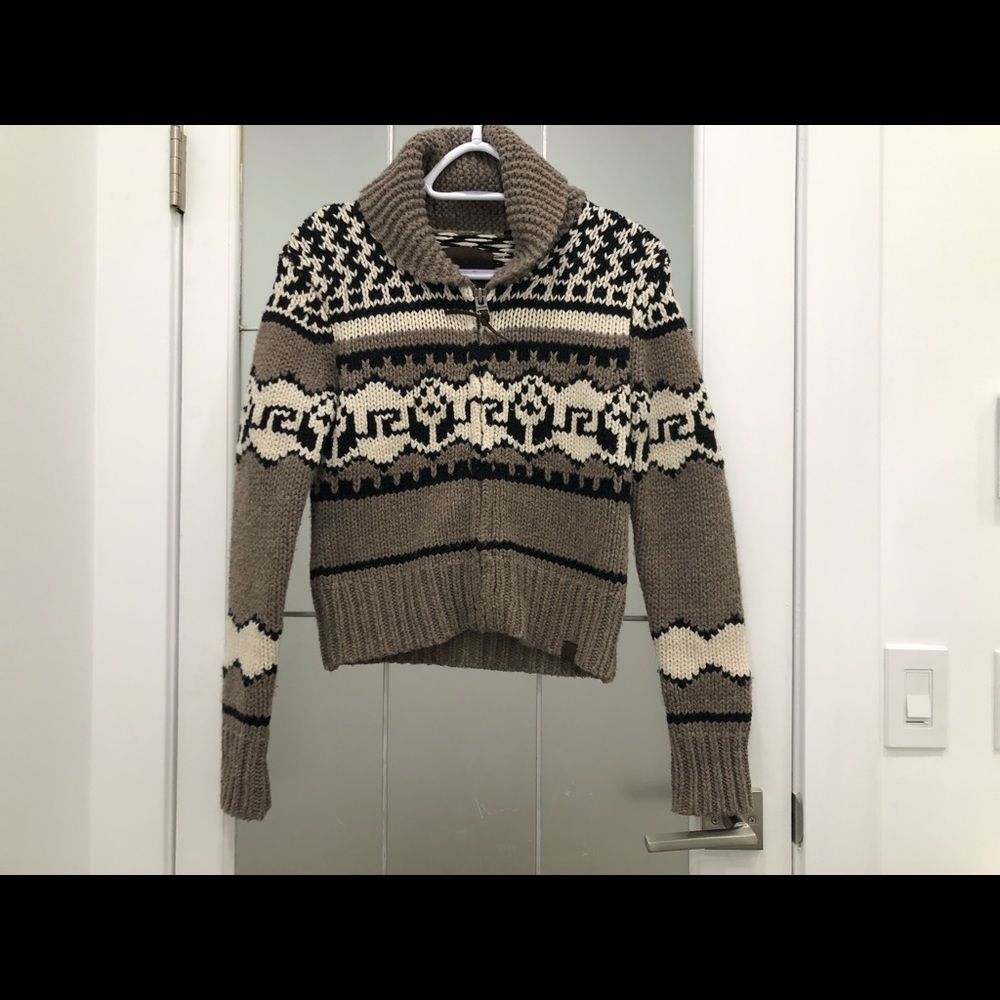 Aritzia TNA 100% Lambswool Knit Jacket